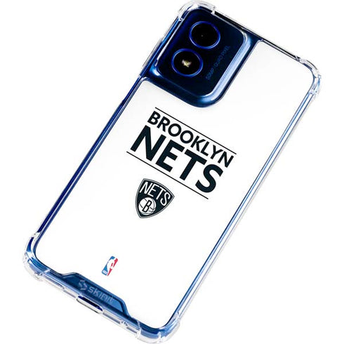 NBA Brooklyn Nets Standard - White Moto G 5G (2024) Clear Case